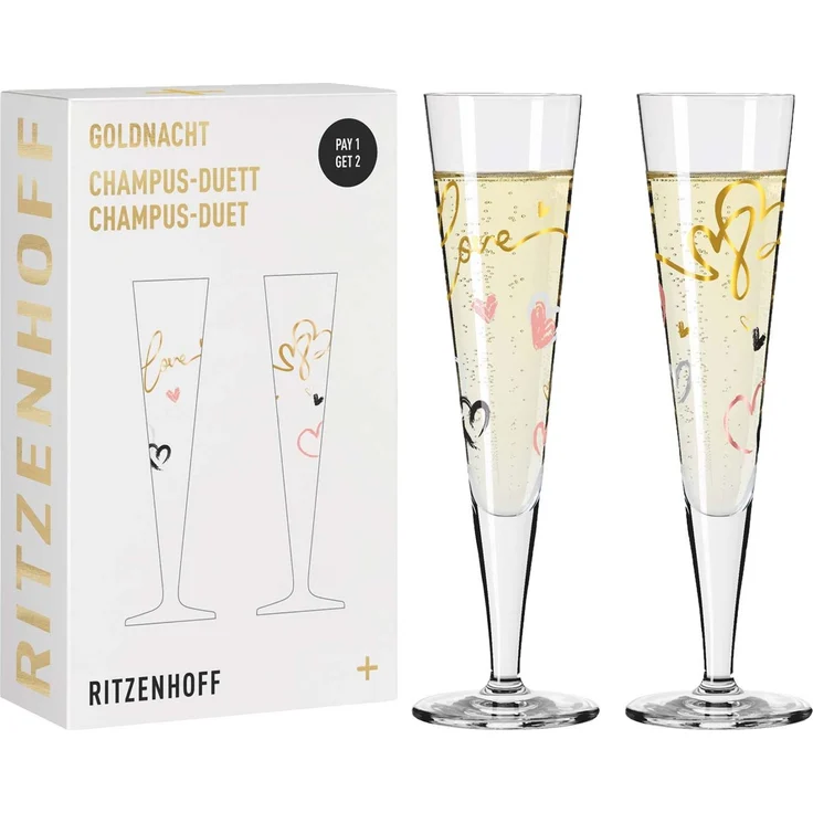 Ritzenhoff 6031004 Champagnerglas-Set F23 GOLDNACHT Carolin Oliveira 2023 – Bild 1