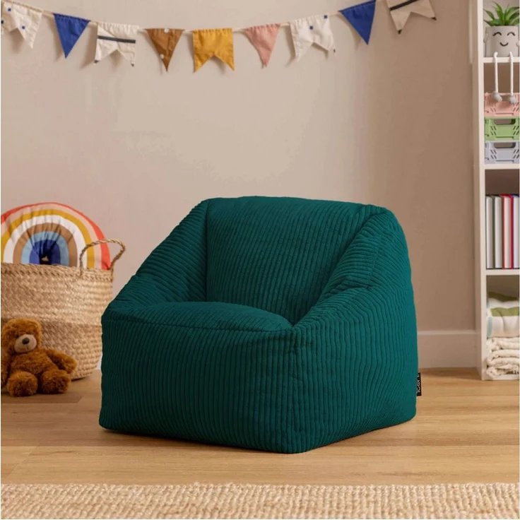 icon Sitzsack Kinder aus Cord Flauschig „Natalia“, 55x44cm, Made in Germany, für Kinderzimmer – Bild 2