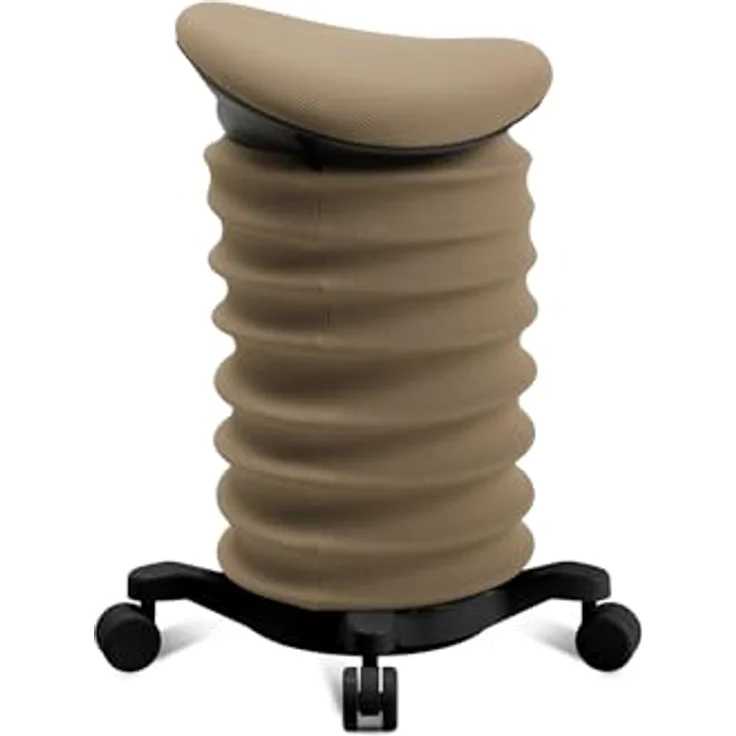 TOPSTAR Sitness 4D mit Rollen - AGR-Zertifiziert Dynamischer Sitzhocker schwarz - braun, ergonomischer Bürohocker - höhenverstellbar - stärkt den Rücken - entlastet die Bandscheiben – Bild 4