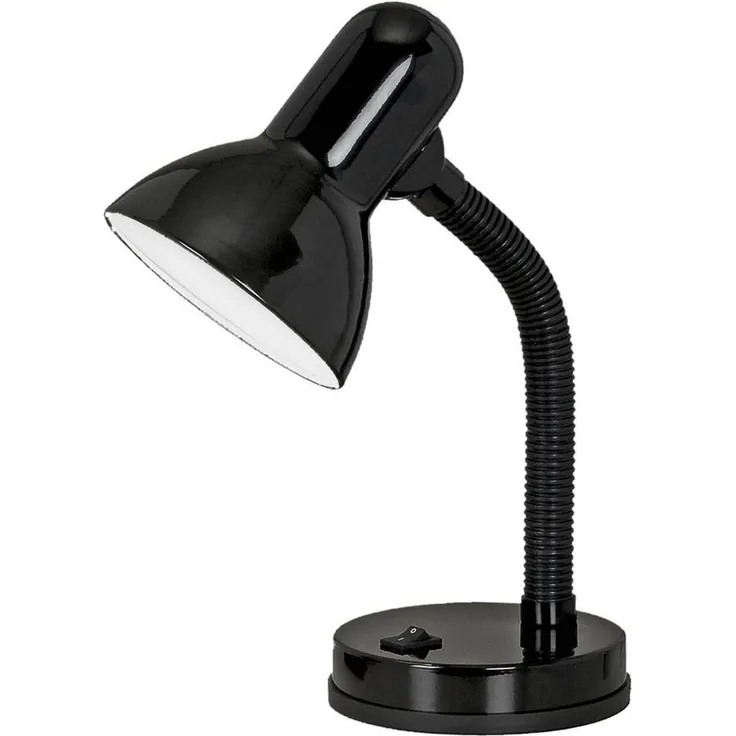 Eglo 9228 Büroleuchte BASIC 1 Kunststoff, Stahl, schwarz E27 max. 1X40W H:30cm mit Wippschalter
