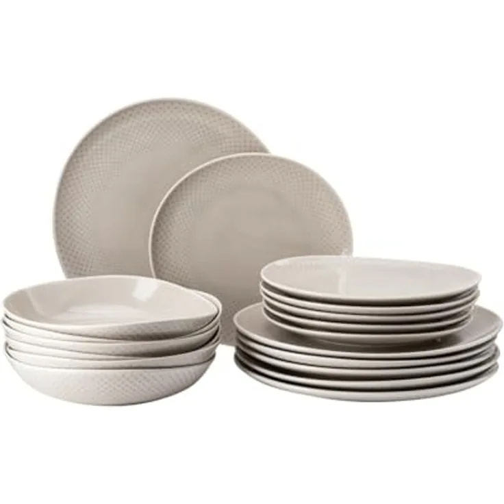 Rosenthal Teller-Set Junto Soft Shell Teller-Set 18tlg, Porzellan, Sets