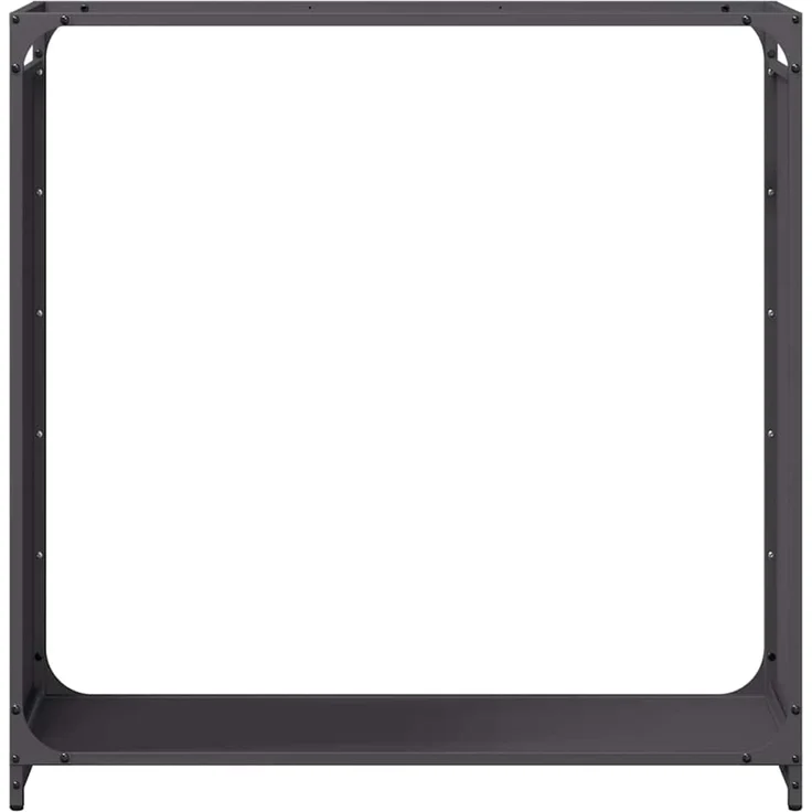 vidaXL Brennholzregal Schwarz 90x28x90 cm Kaltgewalzter Stahl 864215 – Bild 5