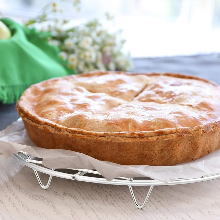 Homikit Rund Abkühlgitter 2er-Set Edelstahl Kuchen Auskühlen Dämpfen 27cm – Bild 6