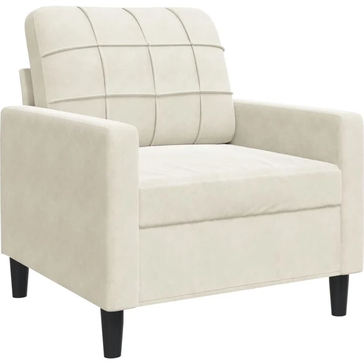 vidaXL Sessel Creme 60 cm Samt 4007612 – Bild 1