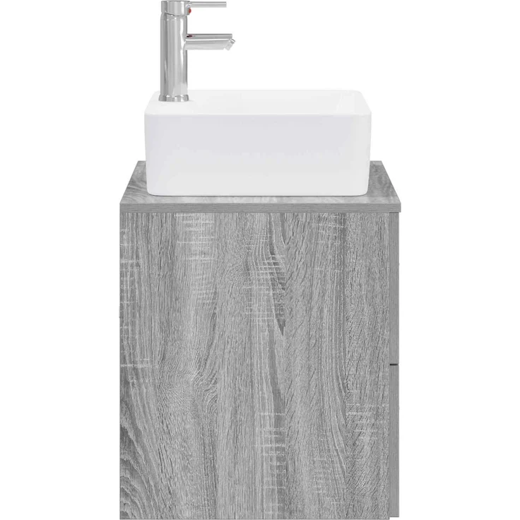 vidaXL Wandmontierter Waschbeckenunterschrank Grau Sonoma 3404387 – Bild 6