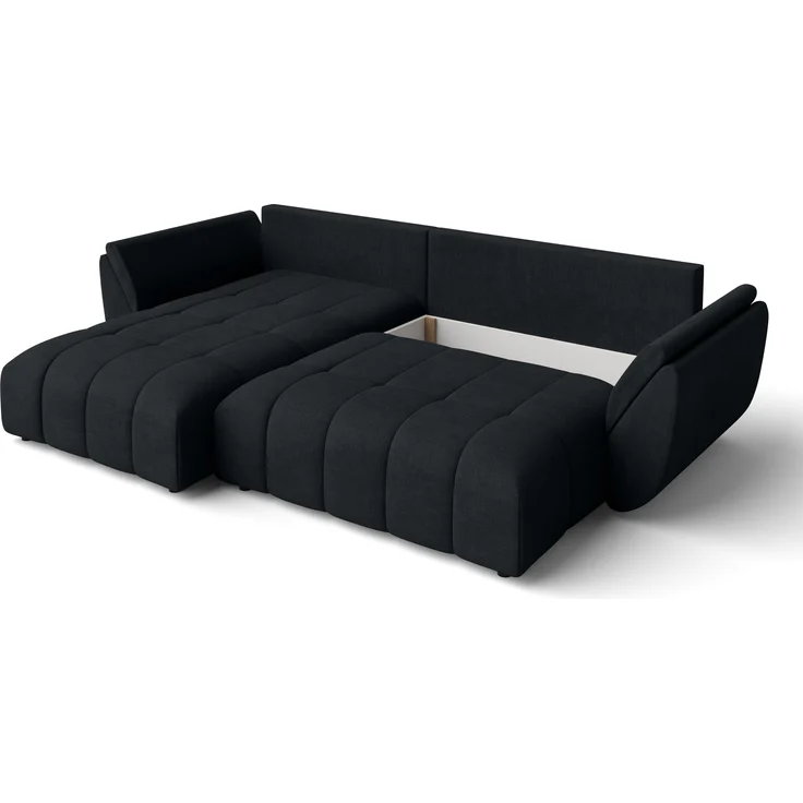 AX LIVING L Form schwarze Ecksofa Verciani Schlaffunktion Bettkasten – Bild 8