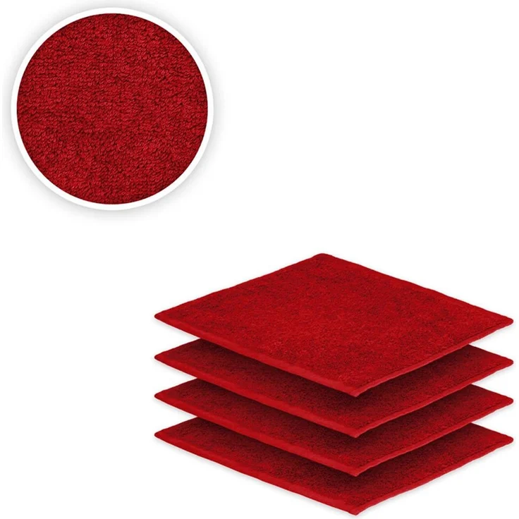 12 x Seiftuch 500 g/m² 30 x 30 cm Rot – Bild 2