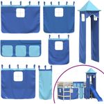 vidaXL Vorhänge für Hochbett mit Turm Blau Polyester 835923