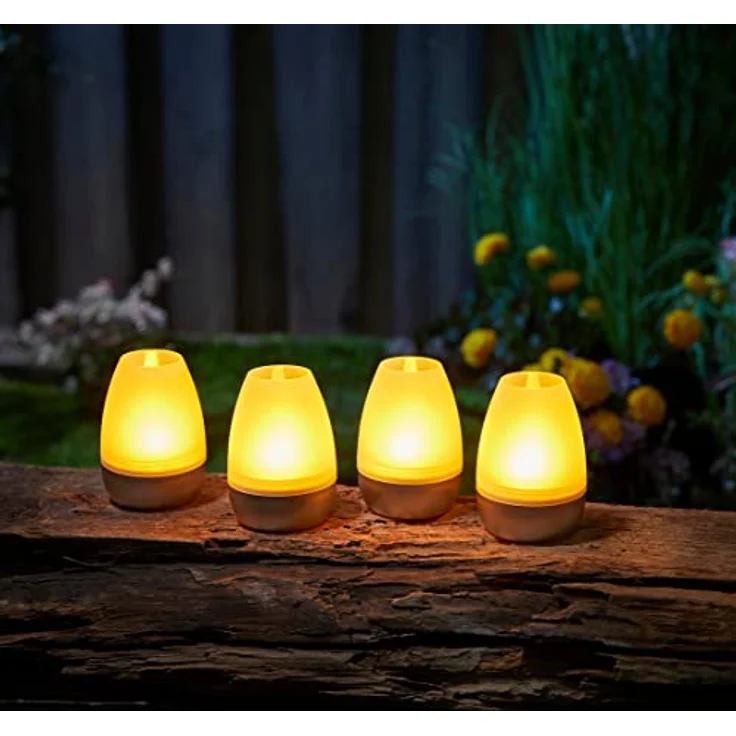 Northpoint LED Dekolicht LED Akku Lounge Lights Kabellos für Innen und Außen RGBW Flackereffekt – Bild 7