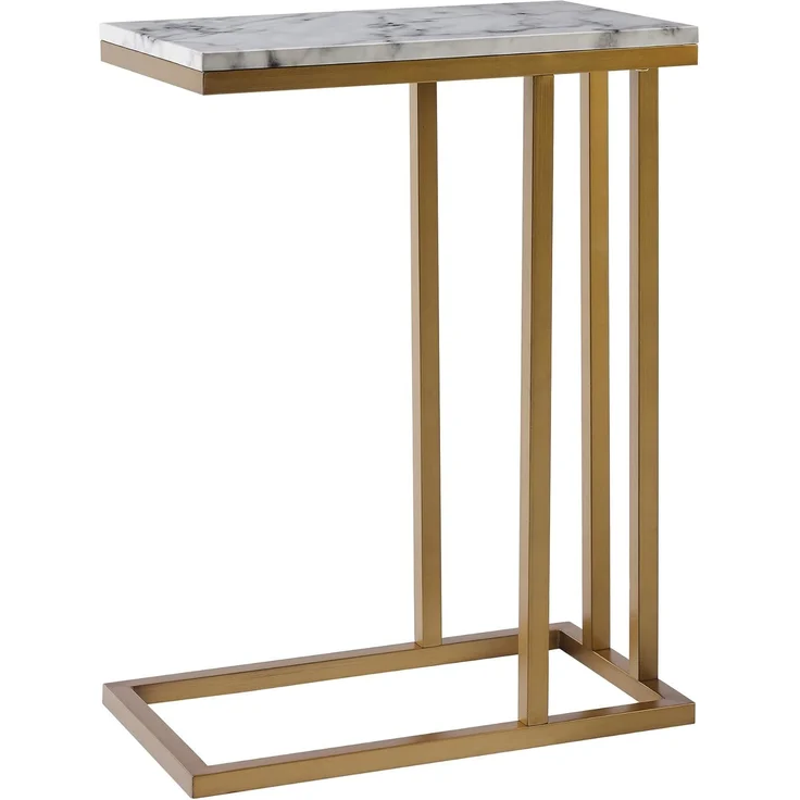 Versanora Marmo Modern Holz Marmoreffekt Beistelltisch Wohnzimmer VNF-00037 – Bild 1