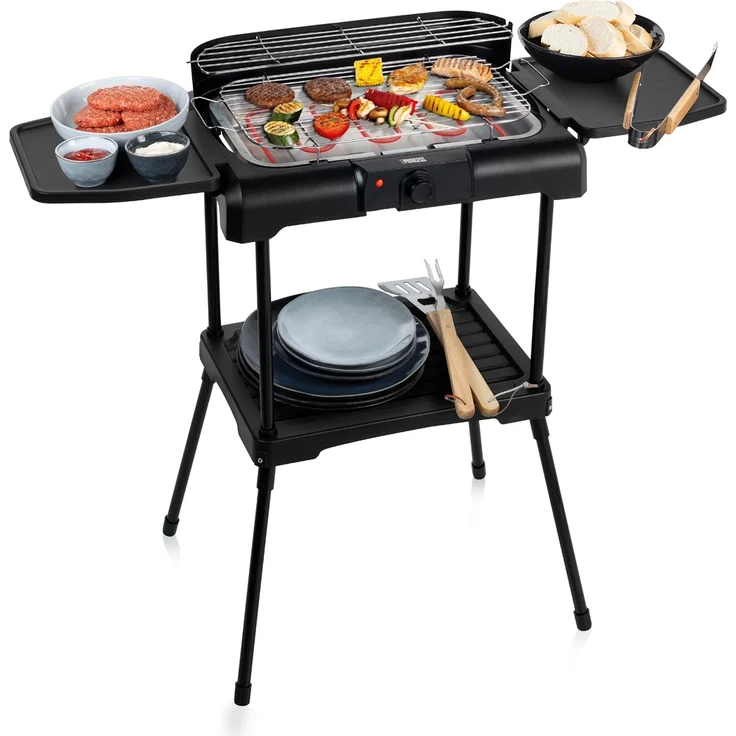 2in1 Standgrill & Tischgrill mit Grillzange 40x25cm, 2200Watt – Bild 2