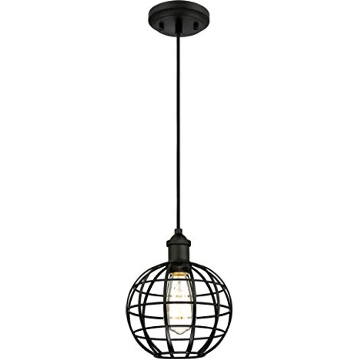 Westinghouse Hängeleuchte 6105040, Pendelleuchte in schwarz matt mit modernem Design – Bild 1