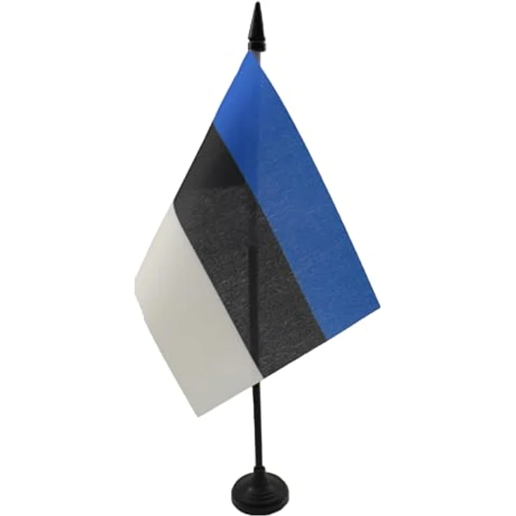 AZ FLAG - Tischflagge Estland - 15x10 cm - Estnische Tischfahne 10 x 15 Cm - Flaggen – Bild 1