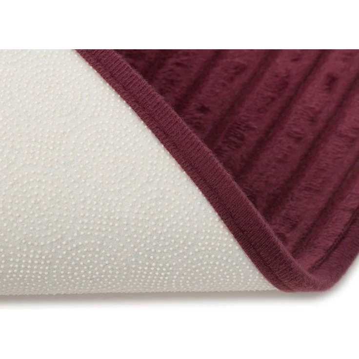 Gözze Badematte Berlin, Höhe 7 mm, rutschhemmend beschichtet, fußbodenheizungsgeeignet, Polyester, rechteckig, Badteppich, Uni Farben, Cord Optik, waschbar – Bild 2