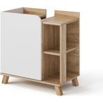 Vicco Waschtischunterschrank Karen, Holz, Sonoma Weiß, 60 x 65 x 35 cm