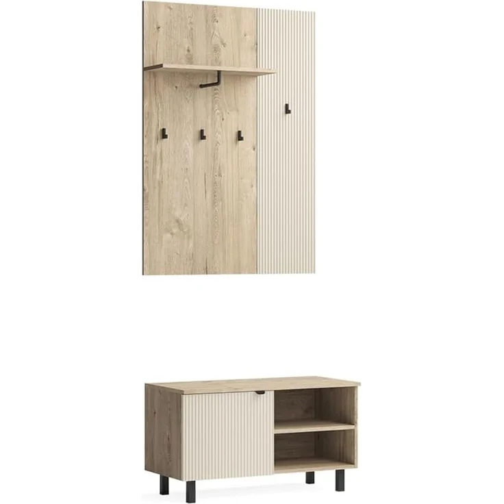Garderobe Puerto Eiche/Cashmere 2-er Set Vicco – Bild 1