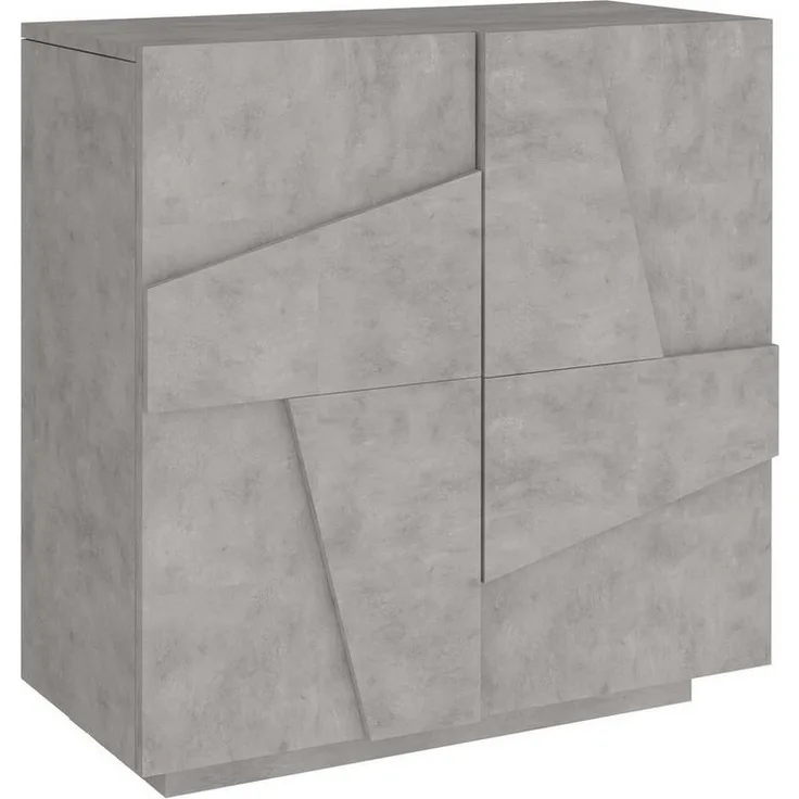 Schuhschrank >Piacenza< in Beton Nachbildung - 81x86x38cm (BxHxT)