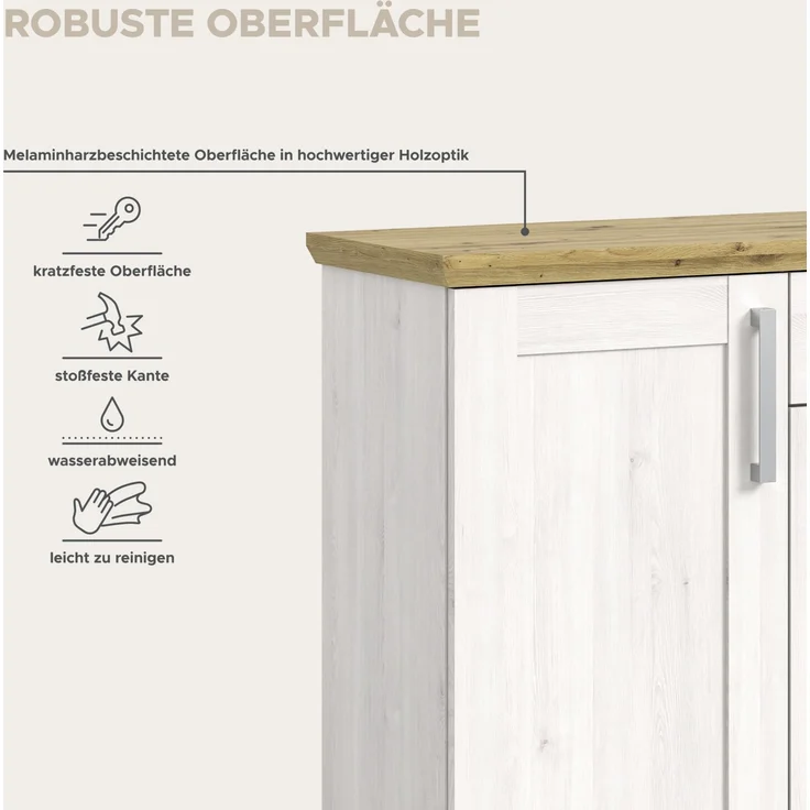 Große Kommode Verona - Sibiu Lärche / Artisan Eiche – Bild 7