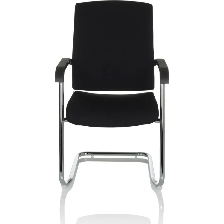 hjh OFFICE Besucherstuhl Konferenzstuhl LEVIA VP Stoff Schwarz