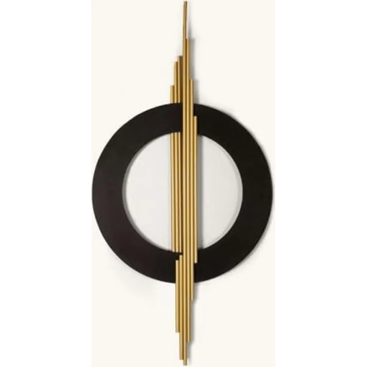 Wallity 'APT755LSAA' Dekoratives Wandaccessoire aus Metall, Gold / Schwarz, 98 x 49 cm