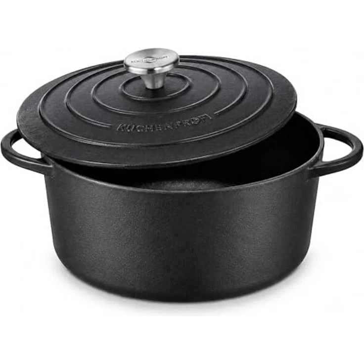 Küchenprofi Provence Guss Bratentopf rund 26 cm schwarz – Bild 1