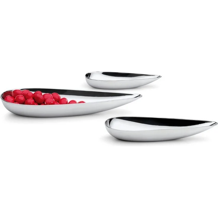 Blob Schalen Set 3tlg. Edelstahl Tropfenform Hochglanz - Philippi Design.. – Bild 3