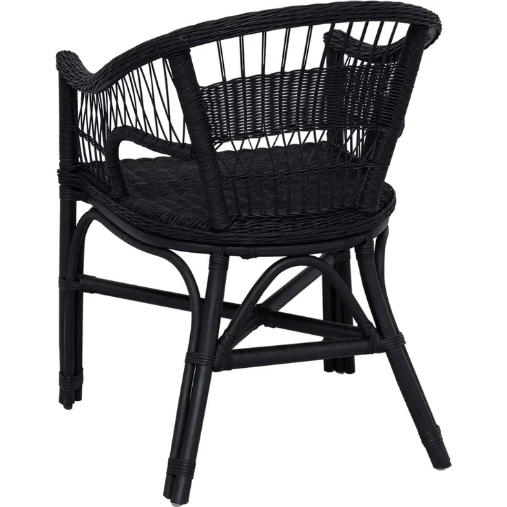 vidaXL Stapelstuhl Schwarz 60 x 60 x 81 cm Rattan 42033213 – Bild 6