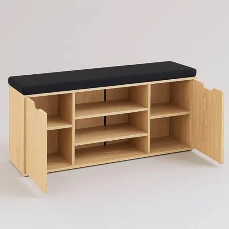 BOXIMO Schuhschrank Schuhschrank mit Sitzfläche PORTA, 103 x 30 x 46 cm (Schuhschrank PORTA mit Sitzbank) – Bild 4