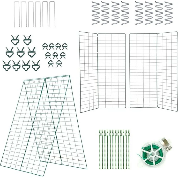 Gemüse Rankhilfe Rankgitter Spalier Gitterspalier Kletterhilfe Metall 2er Set – Bild 1