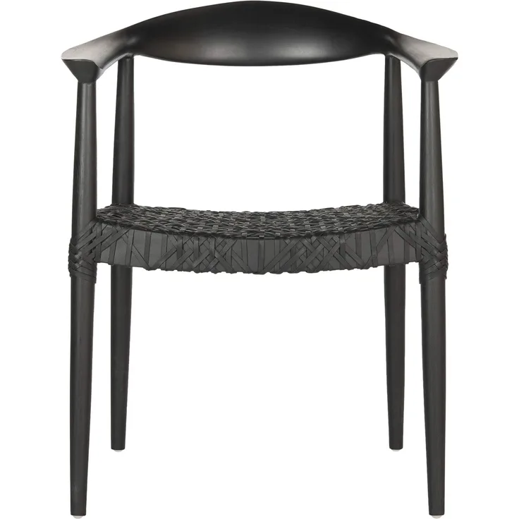 Safavieh Böhmisch Hölzernes Armlehnstuhl, in Schwarz und Schwarz