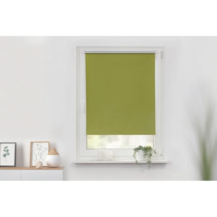 Lichtblick Sonnenschutzsysteme GmbH Thermo-Rollo Vancouver 50 cm x 150 cm (BxL) Grün Verdunkelnd & Thermofunktion; Klemm- und schraubbar; Energiesparend – Bild 2