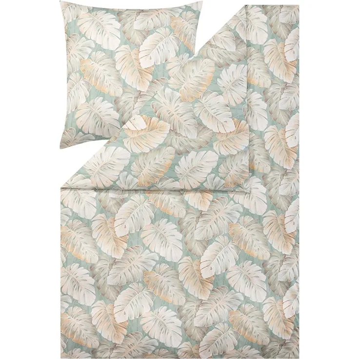 Estella Interlock Jersey Bettwäsche Rabea 6301-550 Tropenblatt 135x200