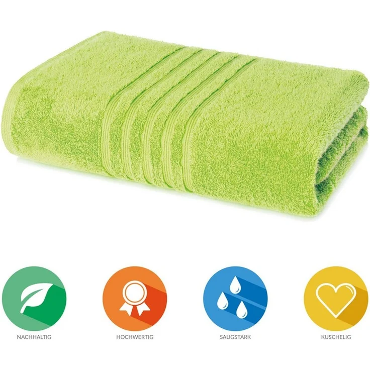 Lavea Handtücher Bali Handtuch 50x100 cm, Sporthandtuch, Fitness-Handtuch, Weiches Bio-Baumwollfrottee (1-St), pflegeleicht, GOTS-zertifiziert, extra saugstark mit 500g/m² – Bild 2