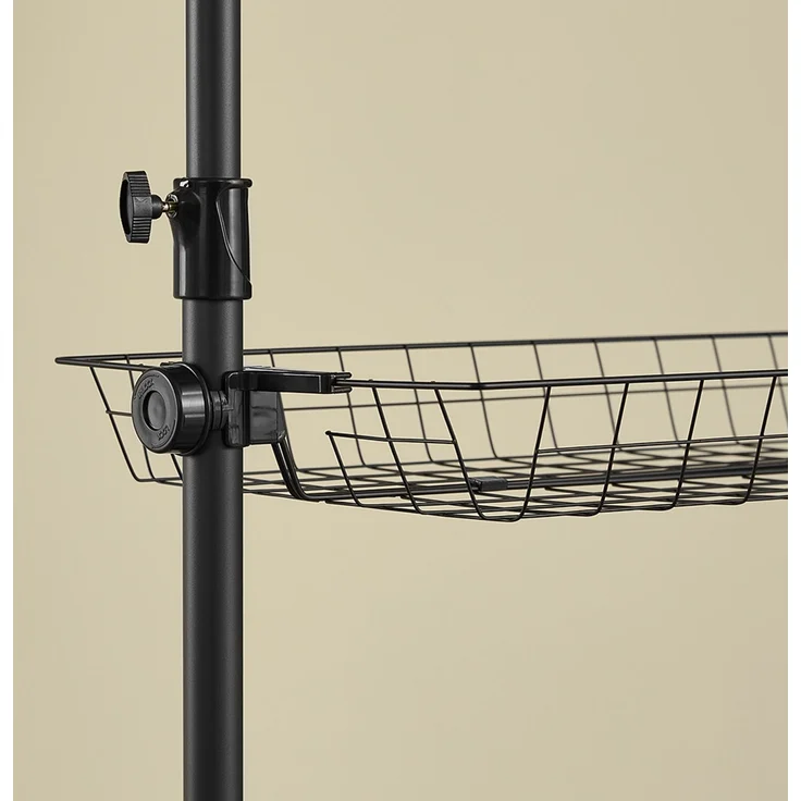 SoBuy KLS04-II-SCH Garderobenständer, Metall, Pulverbeschichtung, Schwarz, 232 x 252 x 38 cm – Bild 7