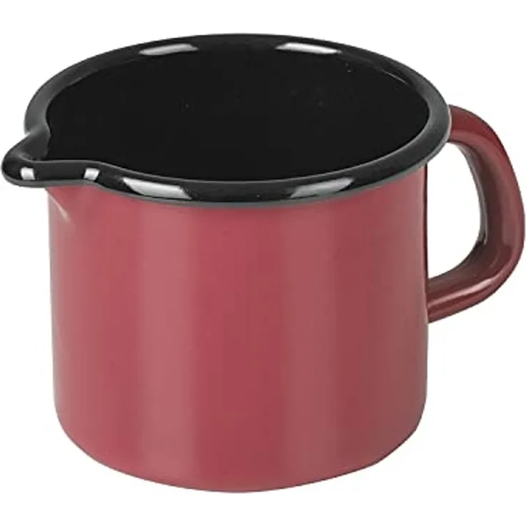 RIESS Milchtopf 0,5l Ø9cm rot Emaille