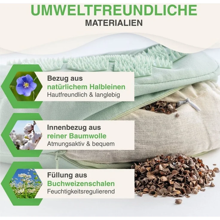 BACKLAxx® Nackenhörnchen Akupressur, Akupressur U Kissen – Bild 3