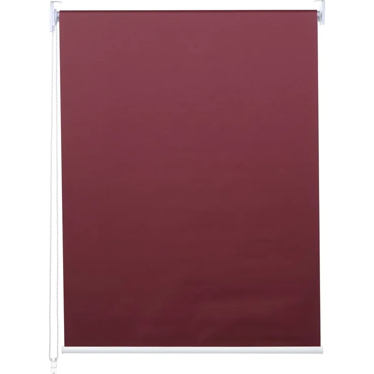 Rollo HWC-D52, Fensterrollo Seitenzugrollo Jalousie, 90x160 cm Sonnenschutz Verdunkelung blickdicht ~ bordeaux