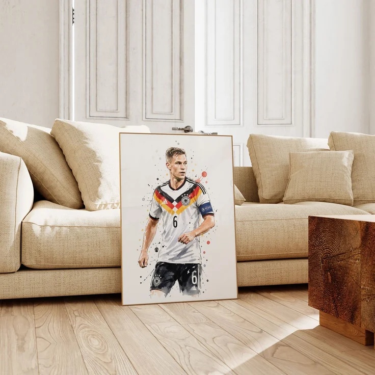 Deutschland Fussball Poster · Geschenkidee · Aquarell Sport Wandbild · Deko Print ohne Rahmen - 80 x 120cm – Bild 5