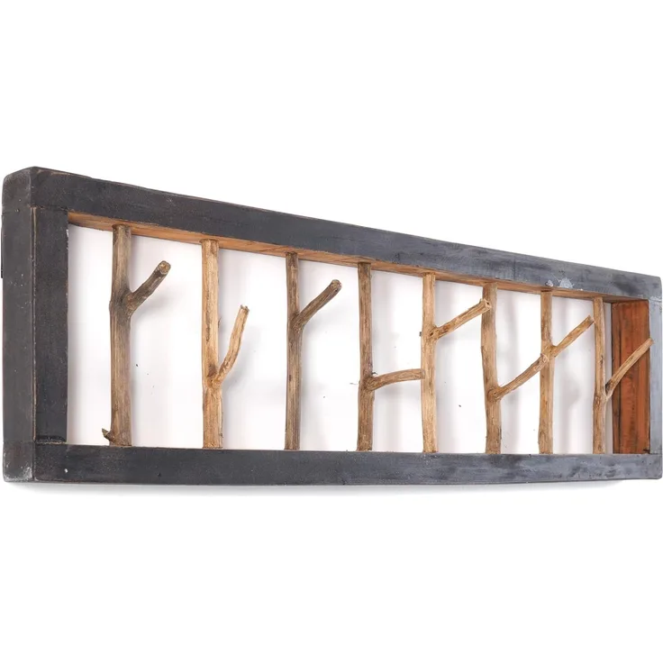 DESIGN DELIGHTS Wandgarderobe WANDGARDEROBE TREIBHOLZ UNIKAT, 80x22cm (BxH), Garderobe, Hakenleiste