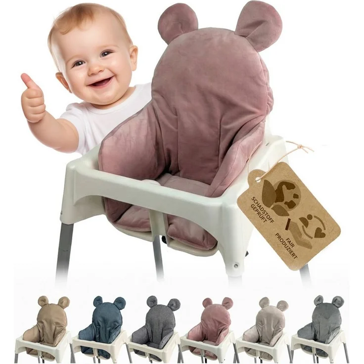 BambiniWelt by Rafael K. Hochstuhlauflage Sitzbezug Kissen Ersatzbezug kompatibel mit Ikea Hochstuhl Antilop M2, weich, waschbar, langlebig – Bild 1