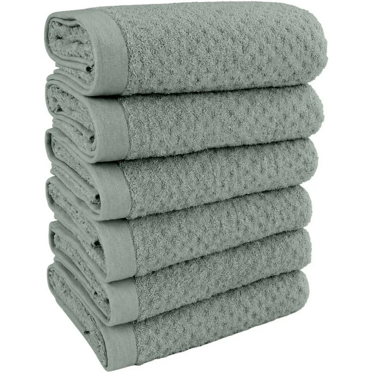 OTTO home Handtücher Corrin, 6 Premium Handtücher, 500 gr/m², 50x100cm, Frottier (6-St), 100% Baumwolle, mit Struktur, weich, uni, 5 Jahre Garantie – Bild 1
