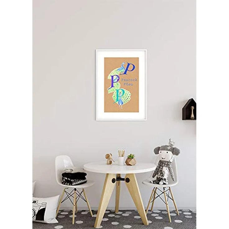 Komar Wandbild ABC Animal P, Poster für Kinderzimmer, 40 x 50 cm, fotorealistischer Druck auf Premium-Fotopapier, mit seidenmatter Oberfläche, ohne Rahmen – Bild 5