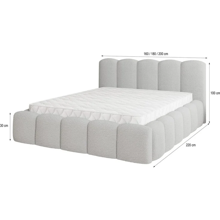 Masseno Boxbett FALINA 160x200 cm beige – Bild 2