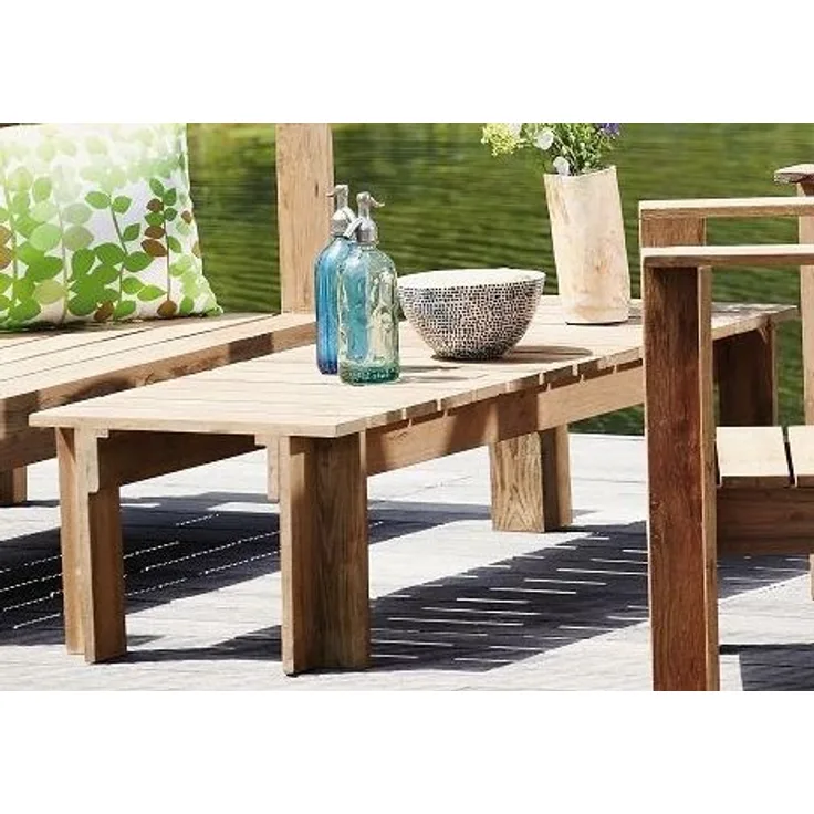 Lounge Batten Beistelltisch aus recyceltem Teakholz, 57 cm