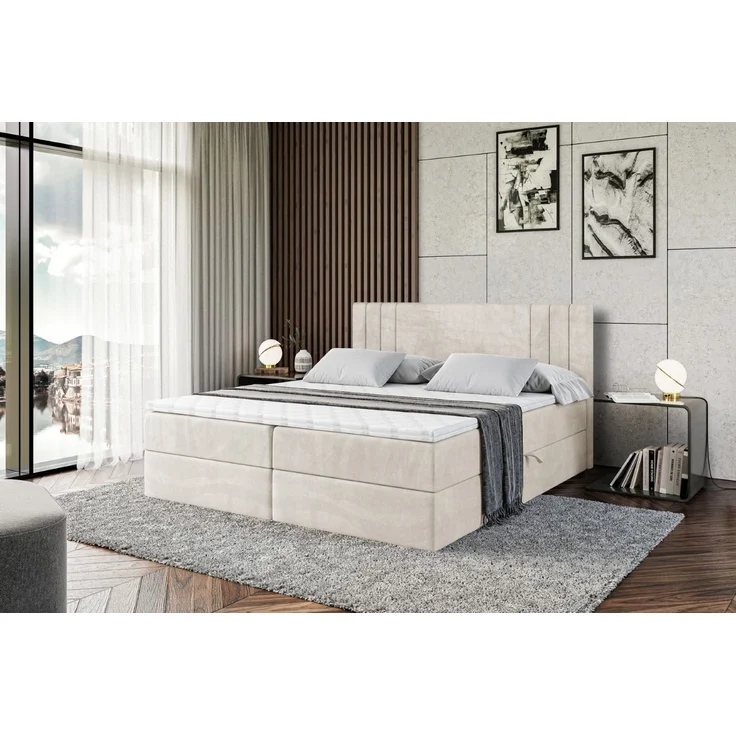 ALTDECOR Boxbett IDRIKO (Multipocket-Matratze H4, H3 Matratze Bonellfederung, Topper, Kopfteil) – Bild 4