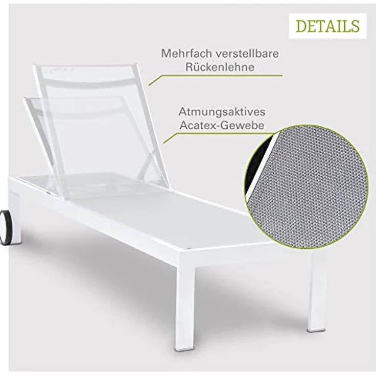 acamp Rimini Liege snow 198 x 60 x 35 cm – Bild 4