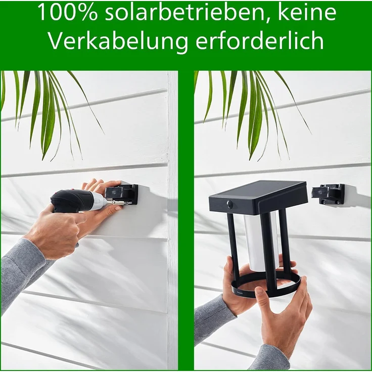 Solar Wandleuchte Camill 24 x 15 x 16,5 cm matt schwarz – Bild 8