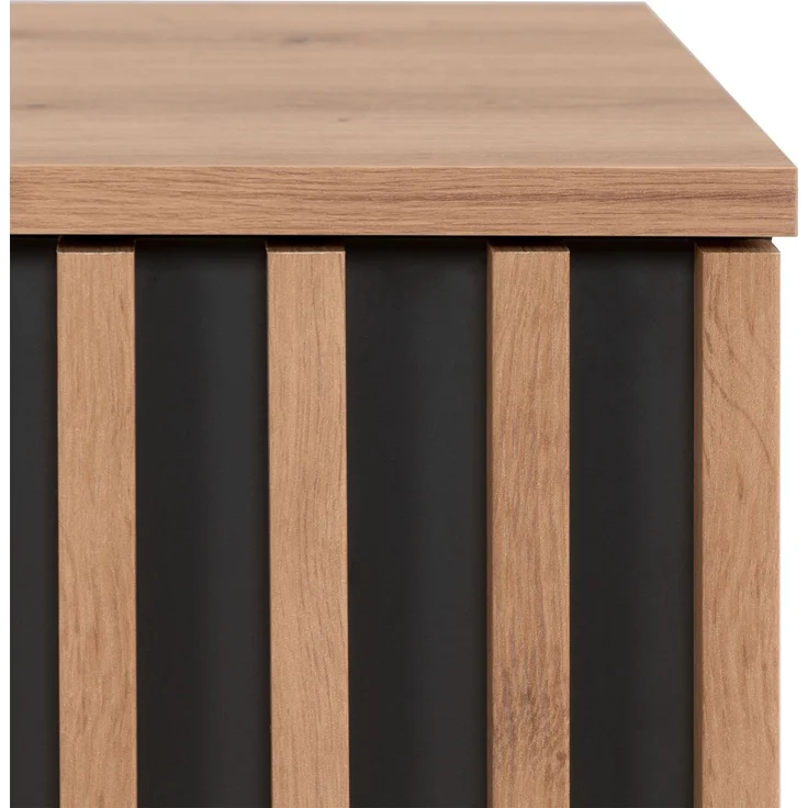 Industrial Style Kommode Sideboard 80 cm Holz Eiche Anrichte Schrank Beistellschrank Wohnzimmerschrank – Bild 7