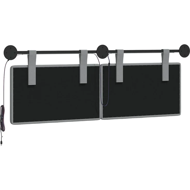 vidaXL Hängendes Kopfteil Mit LED Licht Hellgrau Stoff 5 x 130 x 55 cm (Art-Nr 3424408) – Bild 8