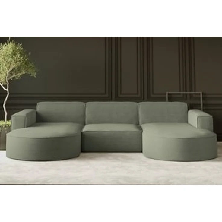 Kaiser Möbel Ecksofa Sofa U form, Couch U form MODENA U STUDIO stoff Neve, Poso, Quelle – Bild 6